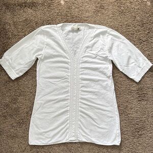 SEASPICE Women’s 100% Cotton White Swim CoverUp Size M